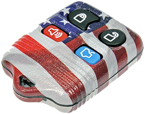 Dorman 13607US Keyless Entry Transmitter Cover for Select Ford / Lincoln / Mercury Models, Red / White / Blue