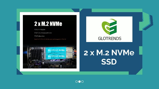 GLOTRENDS PA20 Dual M.2 NVMe to PCIe 3.0 X4 Adapter with PCIe