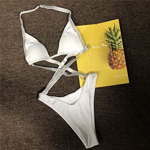 Lnmuld Swimsuits For Women Suit Women's’ Solid Bathing Swimsuit Swimwear Beachwear Sexy Bikini Swimwears Tankinis Set White #TOP3