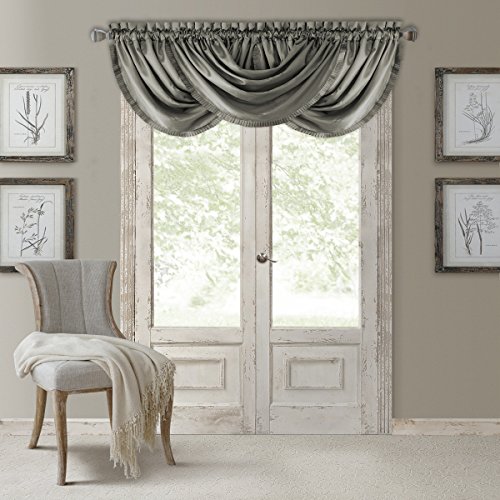 Elrene Home Fashions Versailles Faux Silk Room Darkening & Energy Efficient Lined Rod