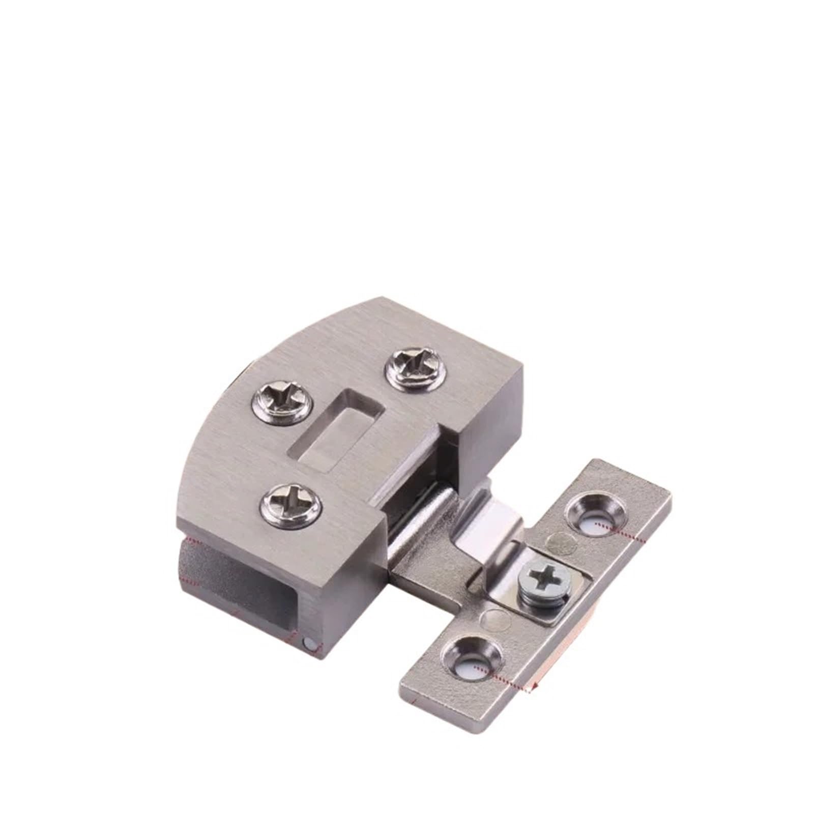 4Pcs Zinc Cabinet Glass Door Hinge Gold Chrome Black(Zinc Brushed Nickel)