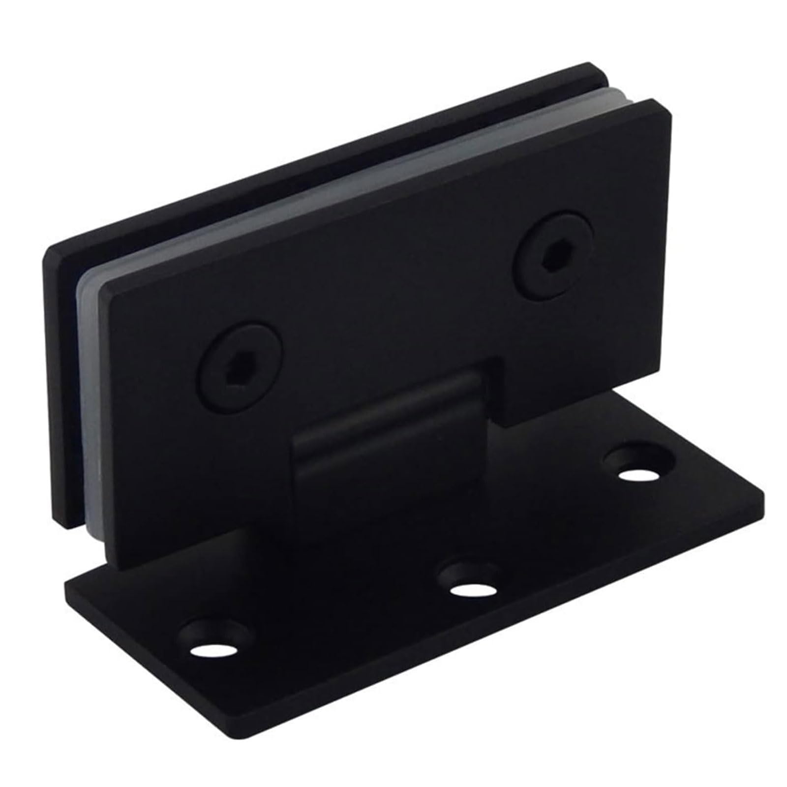 Nviusdsj One Color Hinges, 1 Pair/Frameless Glass Door Hinge Wine Cabinet Display Embedded Side Mounted Brushed Nickel