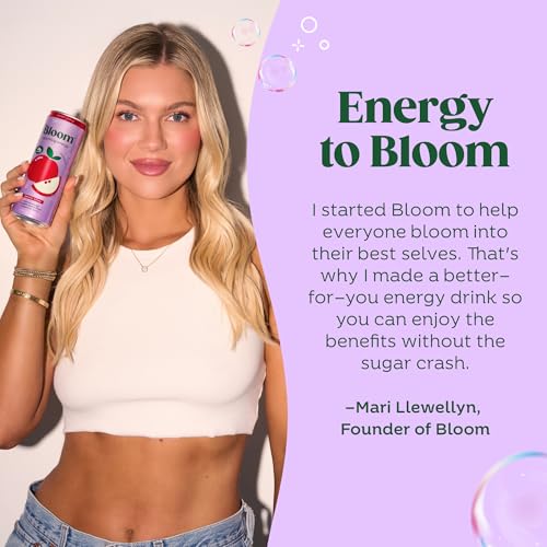 Image of Bloom Nutrition Sparkling Energy Drink Minis, Raspberry Lemon & Strawberry Watermelon, 7.5oz 12 Pack