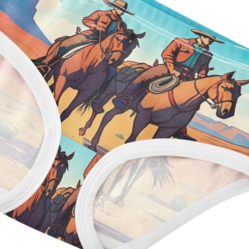 Fun Print Toddler Girls Underwear 2t Cotton Panties Little Girl Cowboys Horses Desert Briefs Kids Undies4
