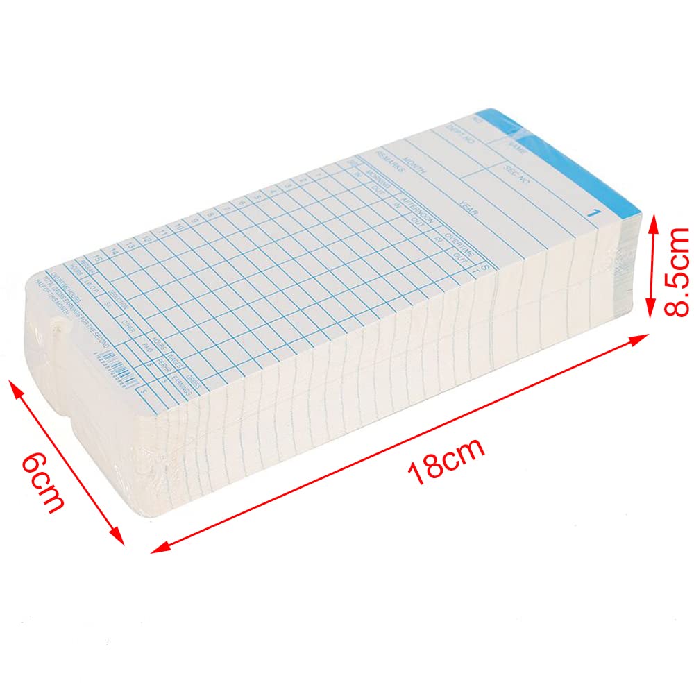 250 tarjetas de sello mensuales, 18 cm, tarjetas de sello, tarjetas semanales, reloj de tiempo, organizador, oficina, accesorios de almacenamiento para reloj de sello, reloj de punzón, registro de