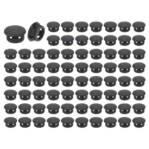 uxcell Round Plastic Plug,10mm(0.39") OD Furniture Leg Pipe Insert 76Pcs