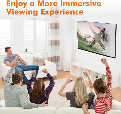 GRIFEMA GB1010 TV Wandhalterung, Schwenkbar Fernsehhalterung Wand für 26–65 Zoll Fernseher, Neigbare & Ausziehbare TV Halterung bis 35 kg, Max. VESA 400x400 mm, Robuste Wandhalterung Fernseher – Bild 7