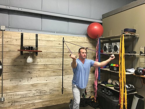 Space Saver Gym Home Gym Resistance Bands Training Tool (Wall Mount Anchor, 1 Adjustable Rail Car) + Full Resistance Bands Training Kit (4 Levels of Resistance) Exercise & Fitness - Home Fitness Guru Space Saver Gym Home Gym Resistance Bands Training Tool (Wall Mount Anchor, 1 Adjustable Rail Car) + Full Resistance Bands Training Kit (4 Levels of Resistance) Exercise & Fitness - Image 4