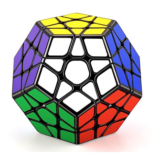 TOYESS Megaminx 3x3 Speed Cube, Cube Magique Dodécaèdre, Cube de Vitesse Cadeau de Noël pour Les Enfants et Adultes, Noir