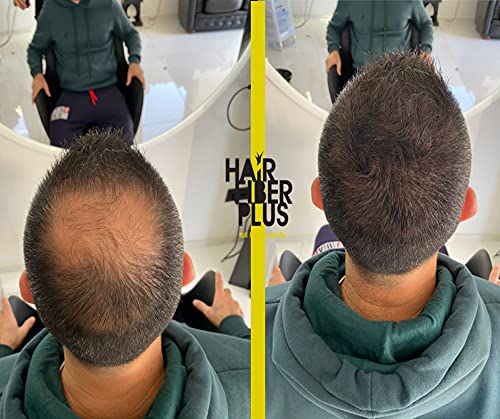 HairFiberPlus 27.5g, fibre copri calvizie istantaneo in pochi secondi (Biondo Medio)