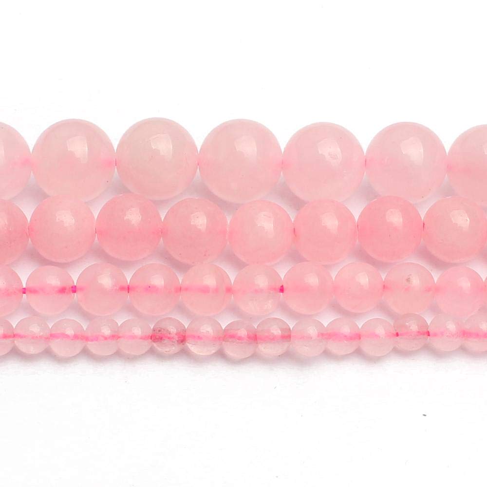 Asingeloo Rose Quartz Gemstone Round Pink Beads 15 Inch 4mm Crystal Natural Loose Beads Energy Stone Healing Power for Jewelry Making — image 1