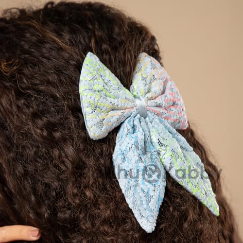 Image of Radhu & Kabby Trendy Hair Bow Clip For Women /Girls | Comfortable Hair Accessories | Best Gift | Fancy & Stylish | Anti-Hair Breakage Hairclips | Multicolor | Same As Pic | 3 Pcs