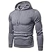 Produktbild SFYZY Herren Langarm Pullover Hoodie Sweatshirts mit Känguru Taschen Einfarbig Hoody Plain Pullover Frühling Herbst Langarm Bottom Hoodie Sweatshirt Top Outwear Bluse