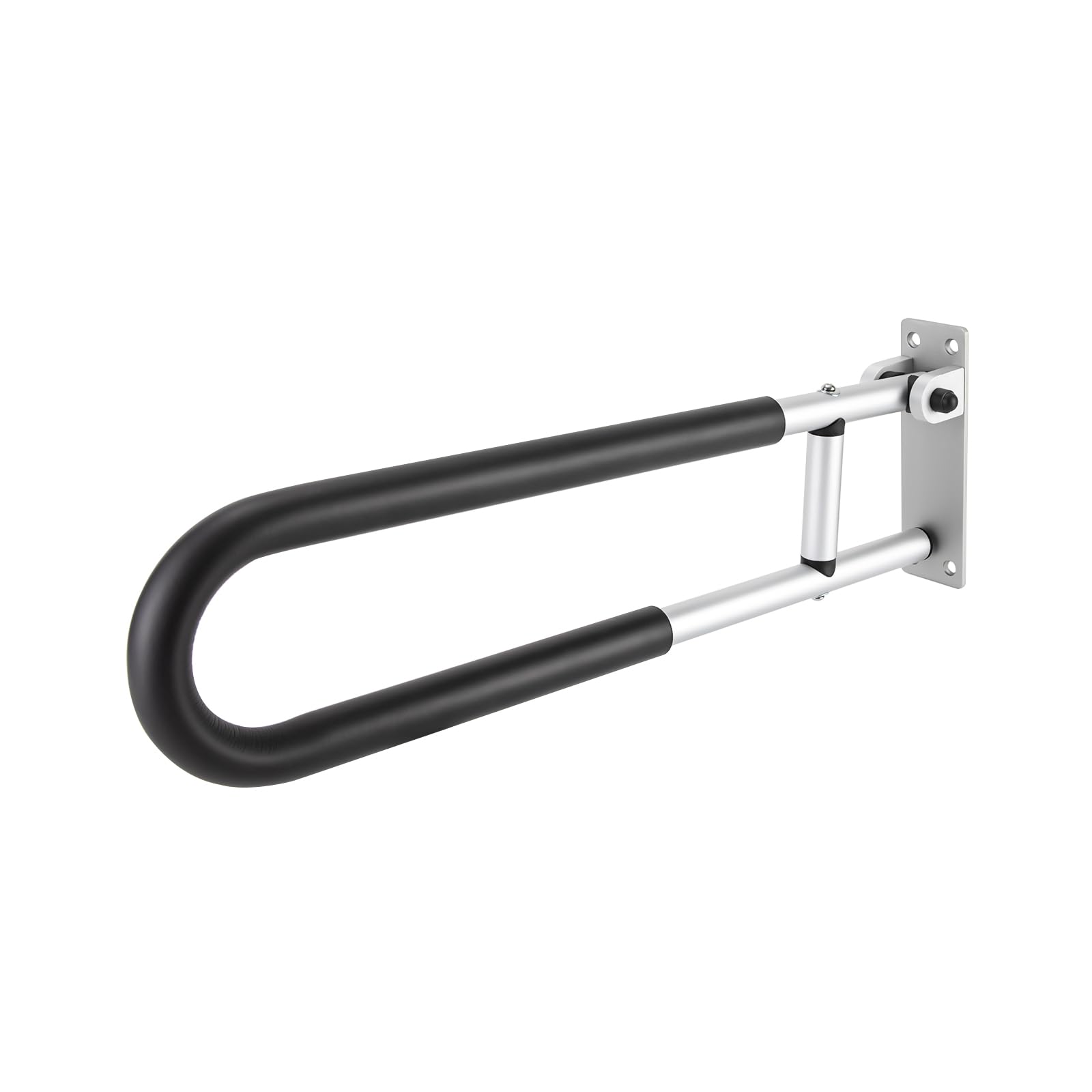 Tirador de soporte de pared de 60 cm para aseo, soporte plegable de 90°, vertical, giratorio 90°, plegable, antideslizante, asas de seguridad, capacidad de carga de 120 kg, asidero de seguridad para