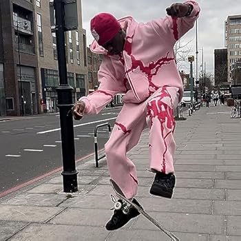 Soosuihoo Pink Spider Full Zip Hoodie Y2k Rhinestone Skull