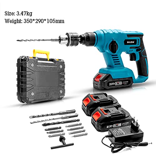 jucyuanhang Akku-Bohrschrauber-Set, 21V-Schlagbohrschrauber-Set mit Vorwärts- und Rückwärtsschalter, inklusive Lithium-Akku, Ladegerät und Aufbewahrungsbox – Bild 5