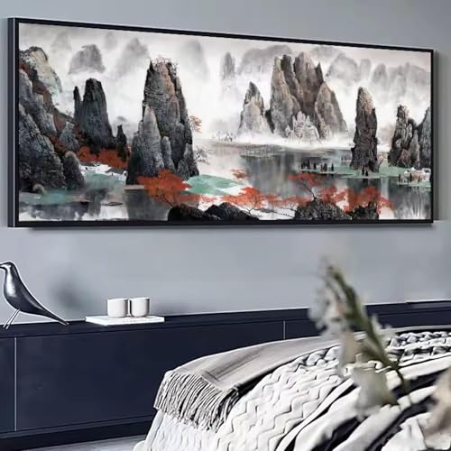 Peinture murale abstraite pour habiller un mur vide sans cadre lourd