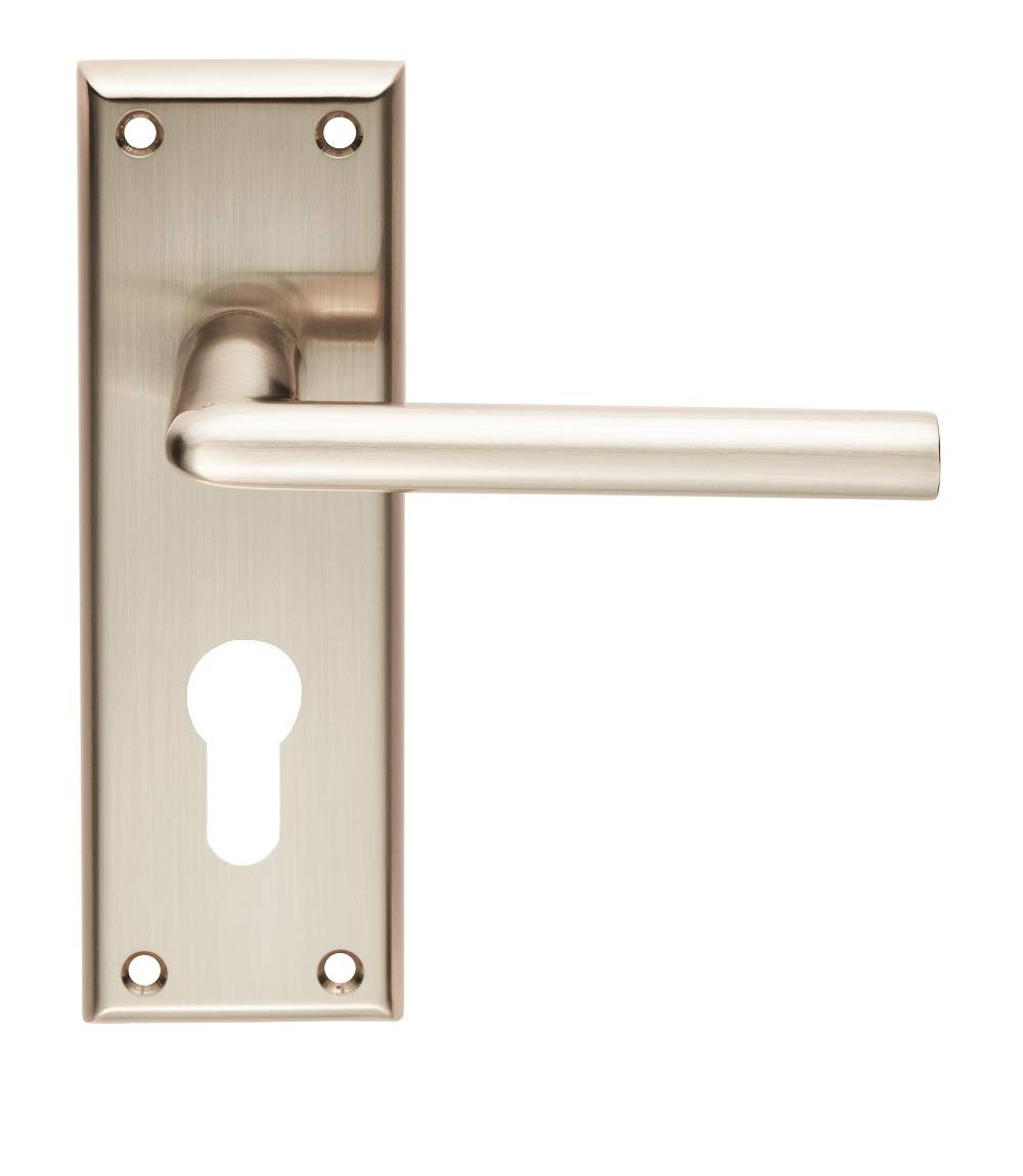 Carlisle Brass Satin Nickel Serozzetta Dieci Lever On Backplate - Euro 47.5Mm