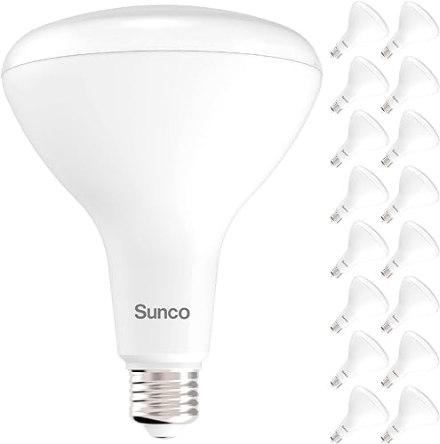 Miniatura 1 de Sunco Lighting 16 bombillas BR40, luz LED de inundación para interiores, regulable, CRI94 3000K blanco cálido, equivalente a 100 W 17 W, 1400