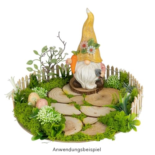 Ideen mit Herz Mini-Holzzaun | 90cm lang | zuschneidbar | kleiner Zaun zum Basteln & Dekorieren | Miniatur-Zaun für Modellbau, Puppenhaus, Terrarium, Garten, Blumentopf (Design 2 | 5cm hoch | natur)