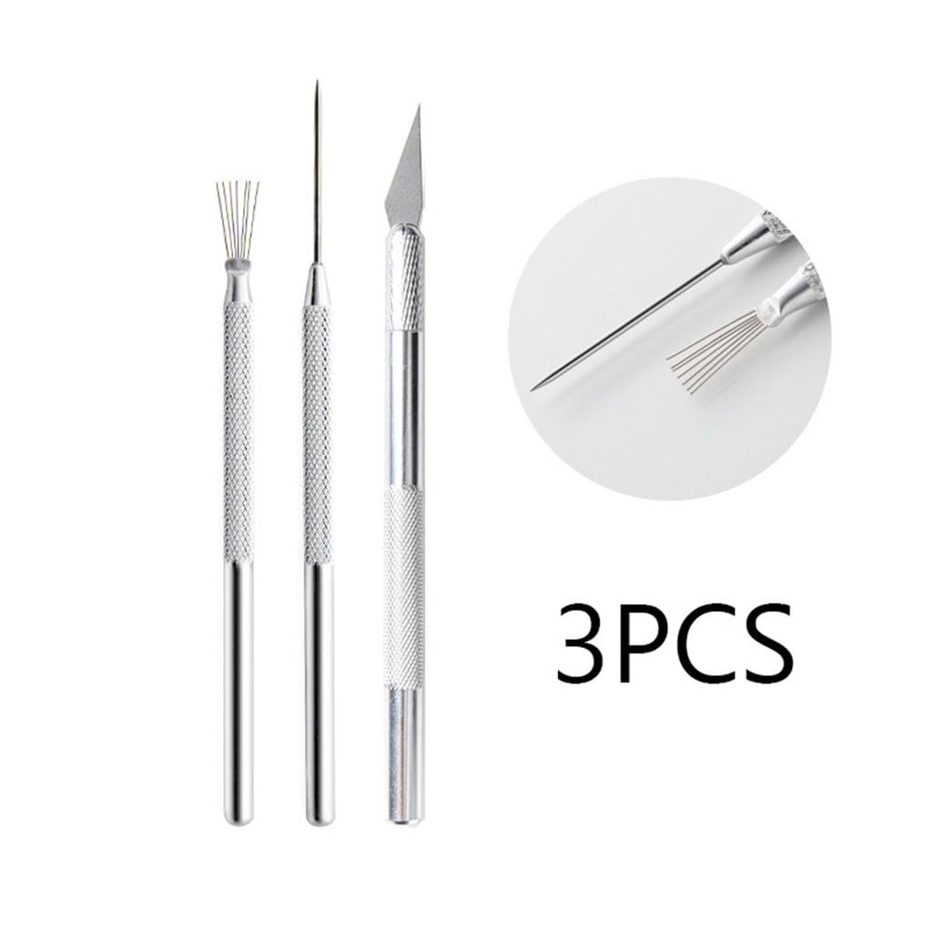 Töpferwerkzeuge, 15 Sets aus Stein, Kunststoff, Ton, Schnitzdetails, Sieben Nadeln, DIY Handschneiden