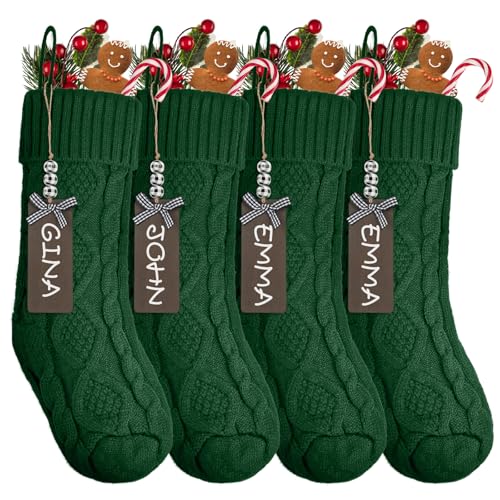 TYL&TYS SDJ-SDWTZ 4 Pack Personalized Christmas...