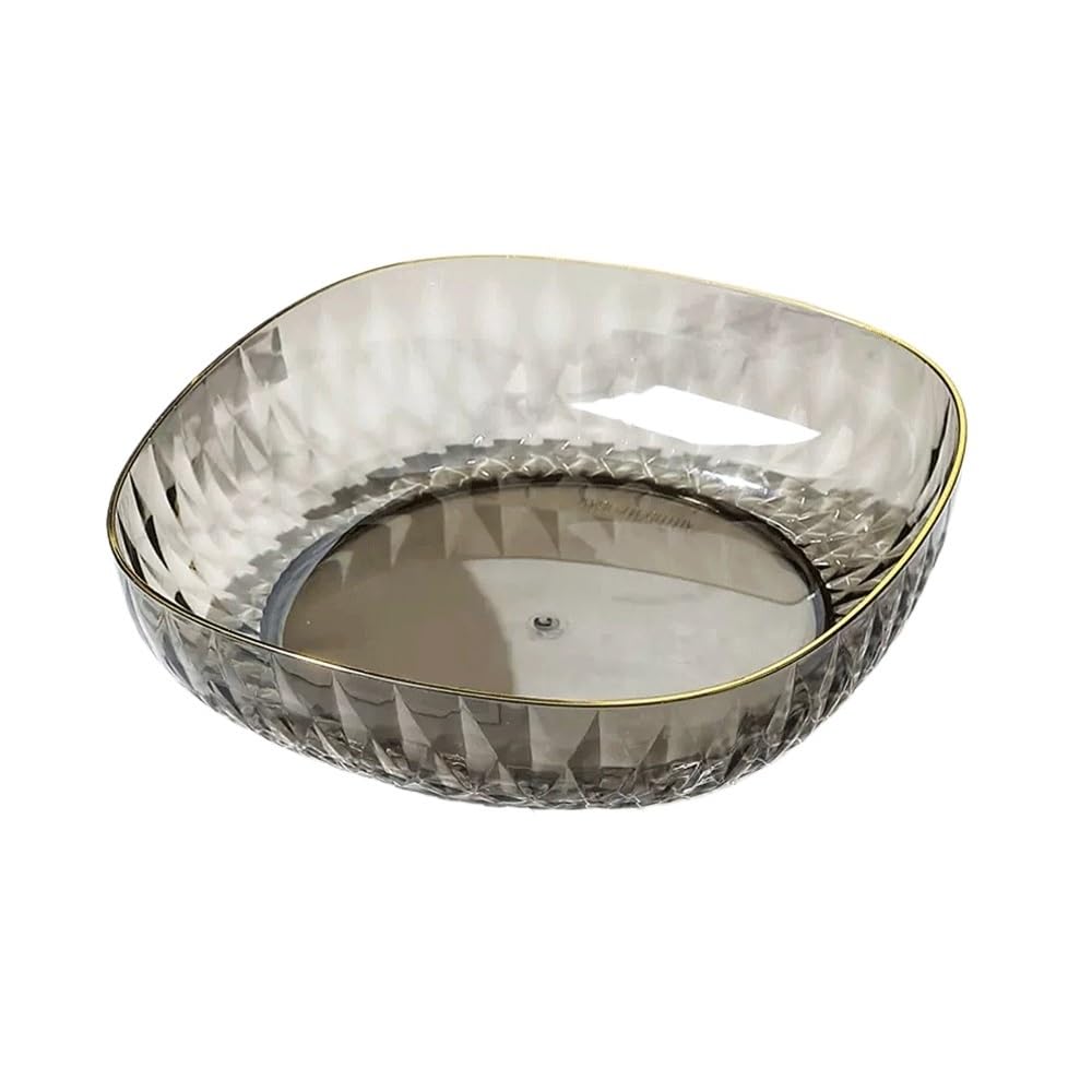 HPTHLY Fruit Plate Fruit Plate Square Decorative Plate Household Dishwasher Snack Plate Candy Plate Fruit Plate Fruit Bowl (Gris)