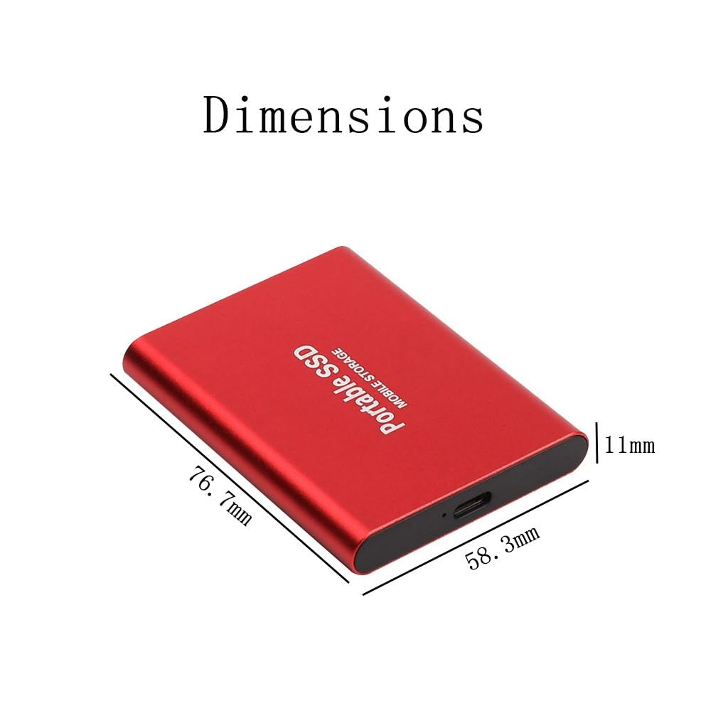 Unità portatile a stato solido (PSSD) da 2 TB tipo C con alta velocità di 1000 MB/s, resistente agli urti e compatibile con PC/Mac/telefoni cellulari/console di gioco