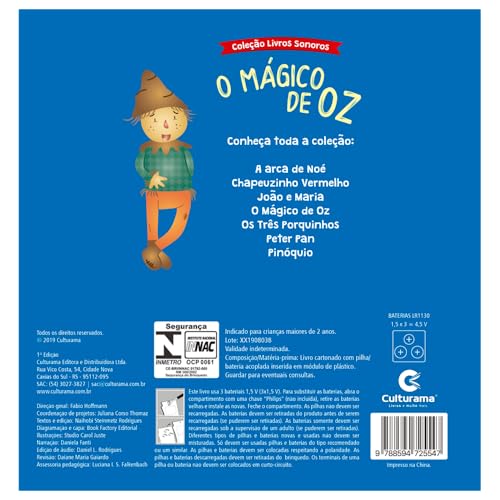 Livro Sonoro O Mágico de Oz