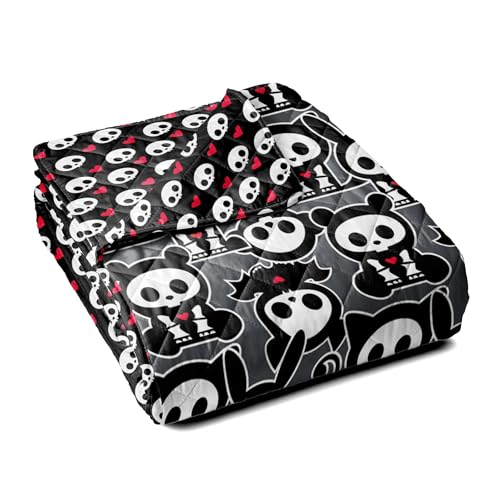 Image of Northwest Skelanimals Party Quilted Throw Blanket 60x80 inches