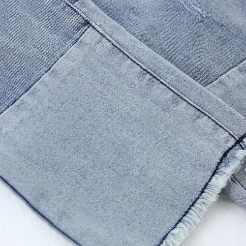 Jeans pour fille Kidscool Space en denim patchwork à taille élastique