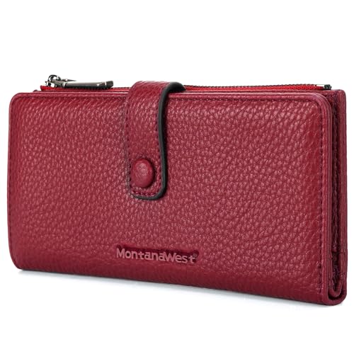 Image of Montana West Wallet Women Bifold RFID Blocking Wallets Large Capacity Card Holder Wallets with Zipper Coin Pocket