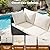 DUMOS 7 Piece Outdoor Patio Sectional Sofa, Modular Wicker Furniture Set with 2.8" Thick Cushions, Adjustable Feet, Weather-Resistant Rattan Outdoor Couch for Backyard, Deck, Garden, Poolside, Black