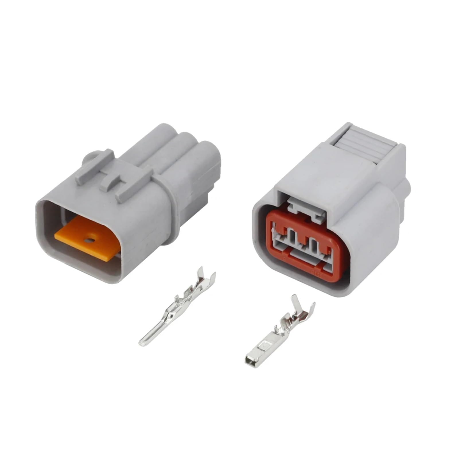 Hengliang Store 10 zestawów 3-pinowe elektryczne złącze samochodowe żeńskie i męskie wodoodporne złącze samochodowe z terminalem i uszczelkami DJ70310Y-2.2-11/21