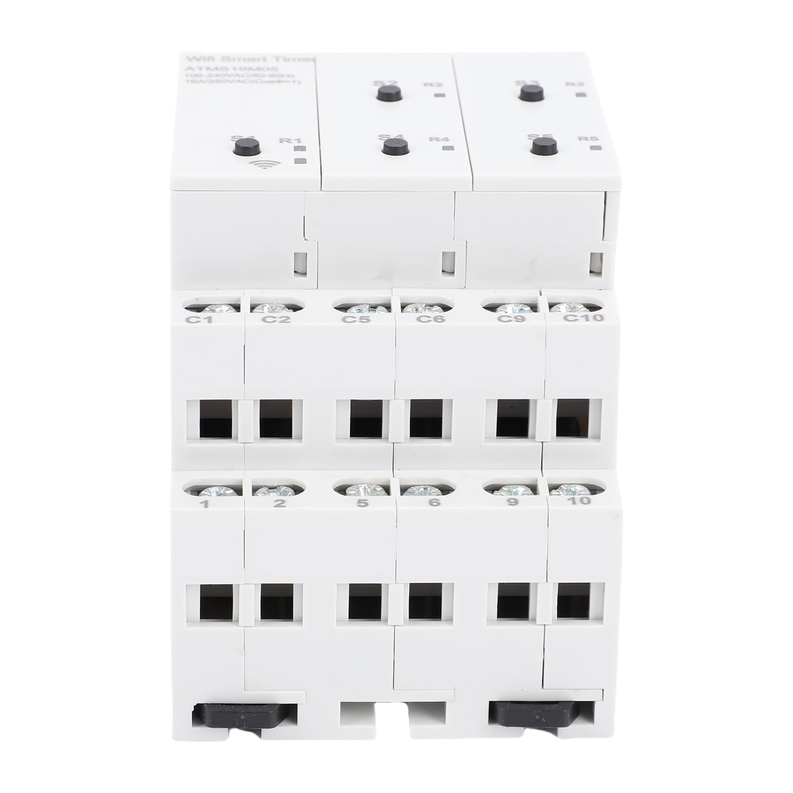 Temporizador Inteligente WiFi con Interruptor de 5 Bandas para Automatización y Control del Hogar con Bluetooth y Asistencia de Voz
