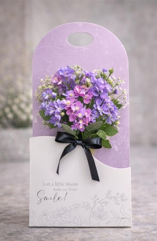 Pastel Floral Bouquet Sleeve Bags 10 pcs (Mini Gift Covers) (Lavender)-image-22