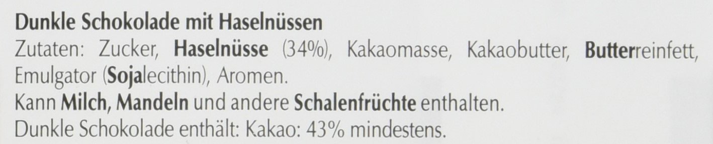Lindt Les Grandes Haselnuss, Feinherb, Promotion, dunkle Schokolade mit Haselnüssen, 13er Pack (13 x 150 g)