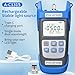 Rechargeable Fiber Optic Light Source A-C1315 Fiber Optic Cable Tester Single-Mode Dual wavelength 1310/1550nm Fiber Optic Power Meter Suitable for SC/FC/ST/LC Interface Equipped with 1 FC-LC Adapter