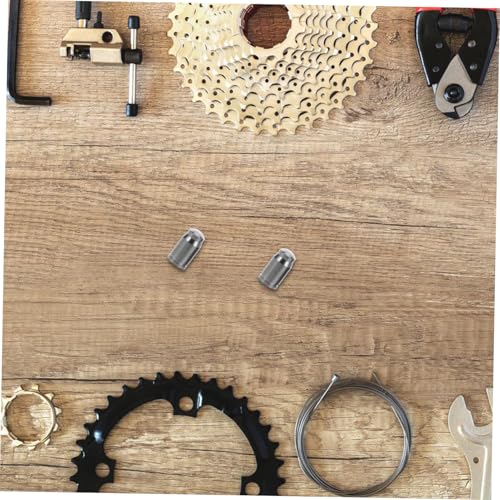 Mikinona 2pcs Tapas de Válvula para Bicicleta de Aleación de Titanio Pulidas Protectores Rápidos para Válvulas de Aire para Bicicletas de Montaña y Carretera Accesorios para Bicicleta miniatura 4