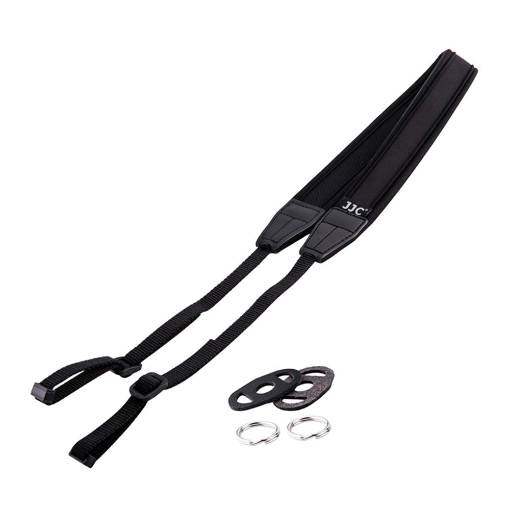 Jjc Black Ns-M1bk Neoprene Neck Strap For Mirrorless Or Dslr Camera With Two Strap Eyelets (Neoprene Length 124Cm, Width 3Cm) (Black)