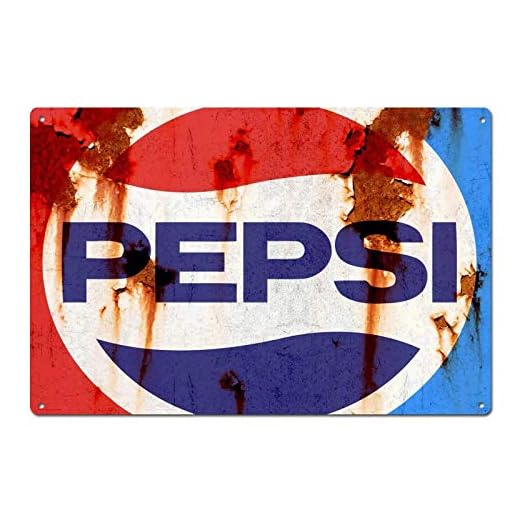Pepsi Cola - Placa de metal para pared, diseño de tapa de óxido de metal