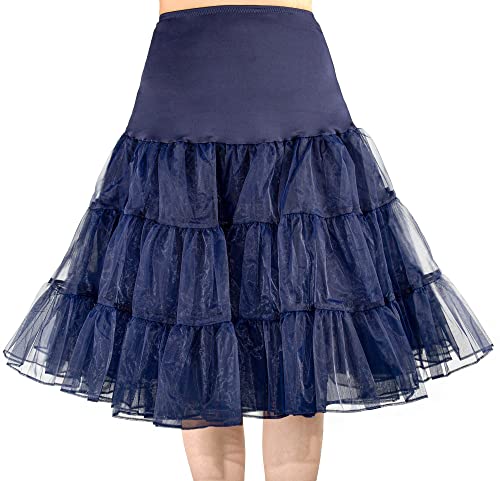 Image of 1950s Vintage Knee Length Crinoline Petticoats For Women Tulle skirts for under dresses 50s Clothing