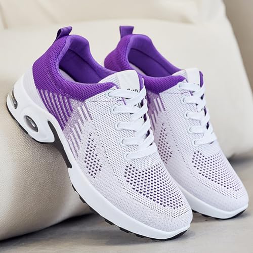 Image of Padgene Womens Sneakers Air Cushion Running Shoes Lightweight Tennis Walking Shoes Mesh Breathable Gym Work Fashion Sneakers Athletic Comfortable Casual