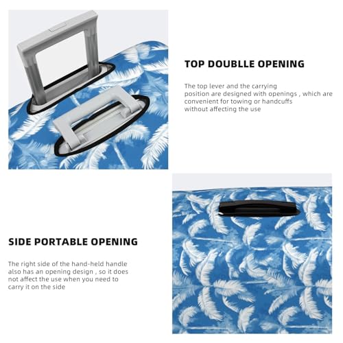 Summer Plant Print Travel Luggage Covers, Washable Suitcase Covers Protector for Luggage 18-32 Inch High Elasticity4