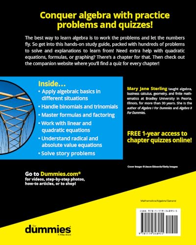 Algebra I Workbook For Dummies - Image 2