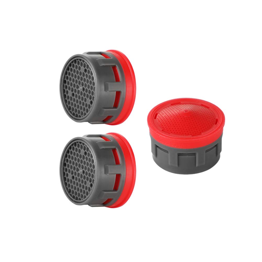 JQK Faucet Areator, 2.2 GPM Flow Retrictor Insert Faucet Aerators Replacement Parts Bathroom 3 Pack, FAN22-P3