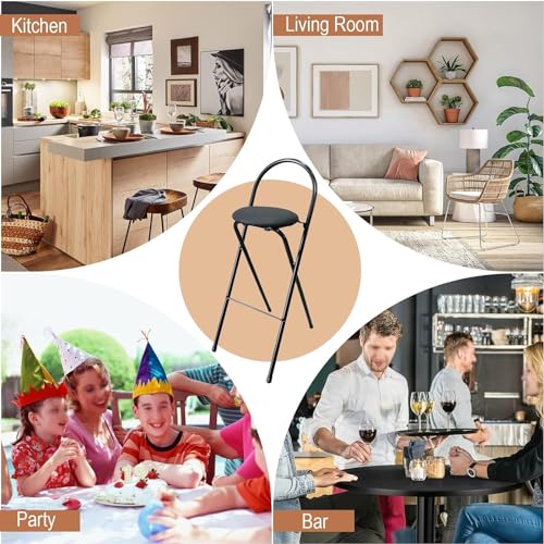 Tabouret portable avec dossier et hauteur réglable pour comptoir - 5