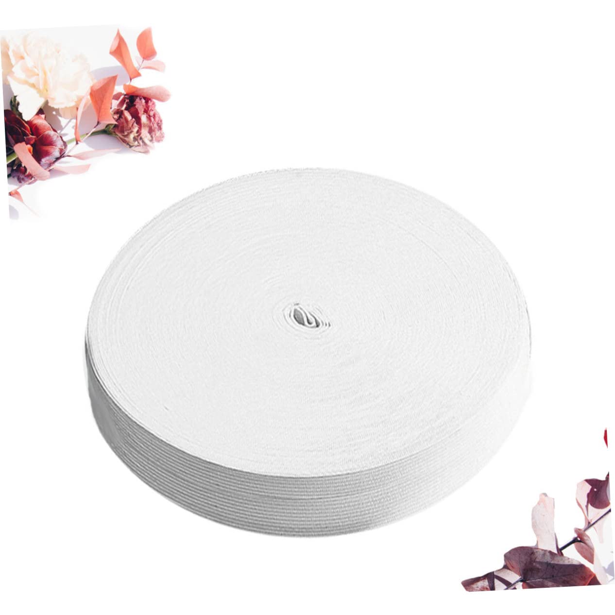 1rotolo Nastro Elastico Piatto da Metri per Cucito di Abbigliamento Progetti Fai da Te Comodo e Resistente Colore Bianco
