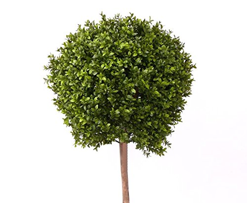 Künstlicher Buchsbaum ca. 140cm hoch und 45cm Durchmesser auf Naturstamm - Buchskugel am Stamm im Topf