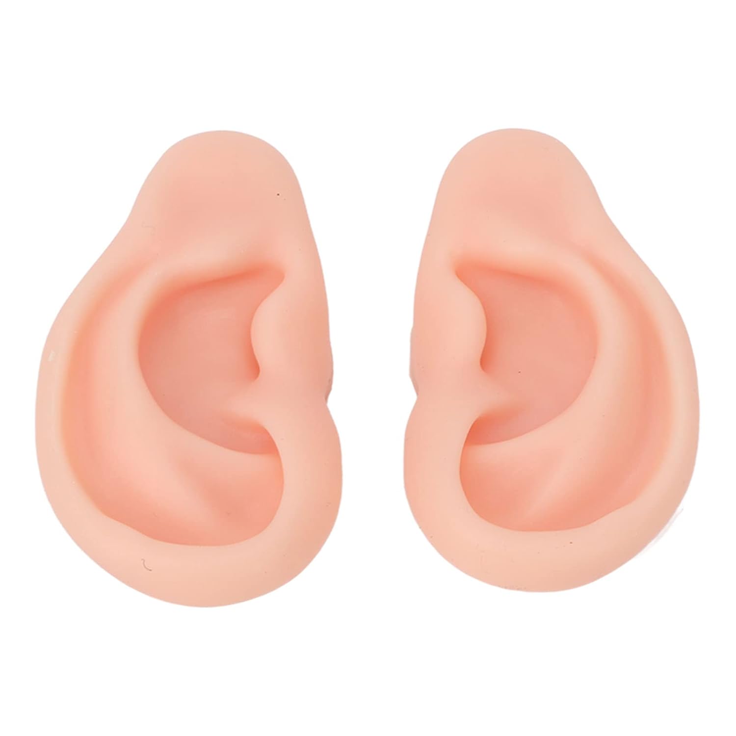 Silicone Ear Model 1 Pair Soft Ear Model, Human Ear Model Flexible Fake Ear Simulation Ear Model for Earrings Display Ear Piercing Exercise Display Props, Realistic Body Ear - Image 4